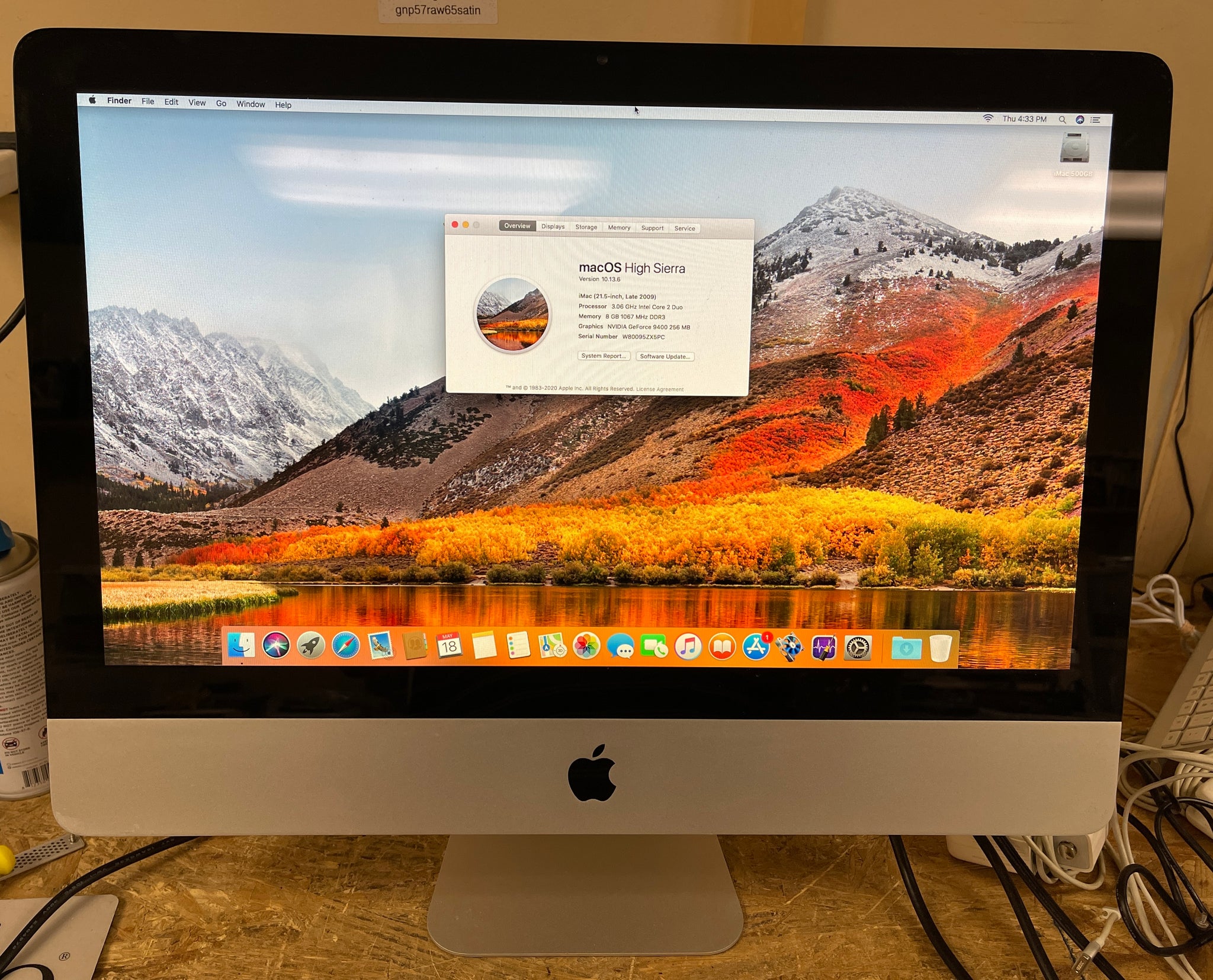 Apple iMac .5 inch Late  3.GHz Intel Core 2 Duo MBLL/A