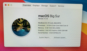 Apple MacBook Air 11-inch April 2012 1.6GHz Intel Core i5 (MC968LL/A)