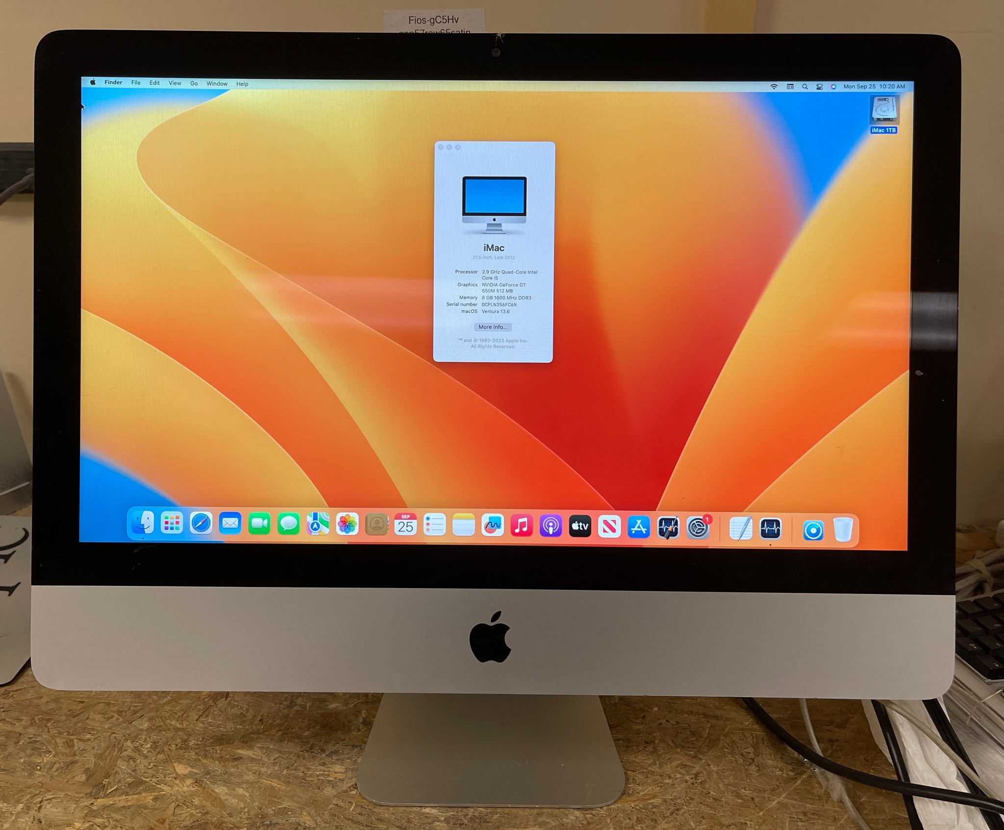 Apple iMac 21.5-inch November 2013 Refurbished 2.9GHz Quad-Core