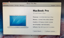 Apple MacBook Pro 15-inch February 2007 2.16GHz Intel Core 2 Duo (MA609LL)