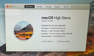 Apple MacBook Air 11-inch Mid 2011 1.6GHz Intel Core i5 (MC968LL/A)