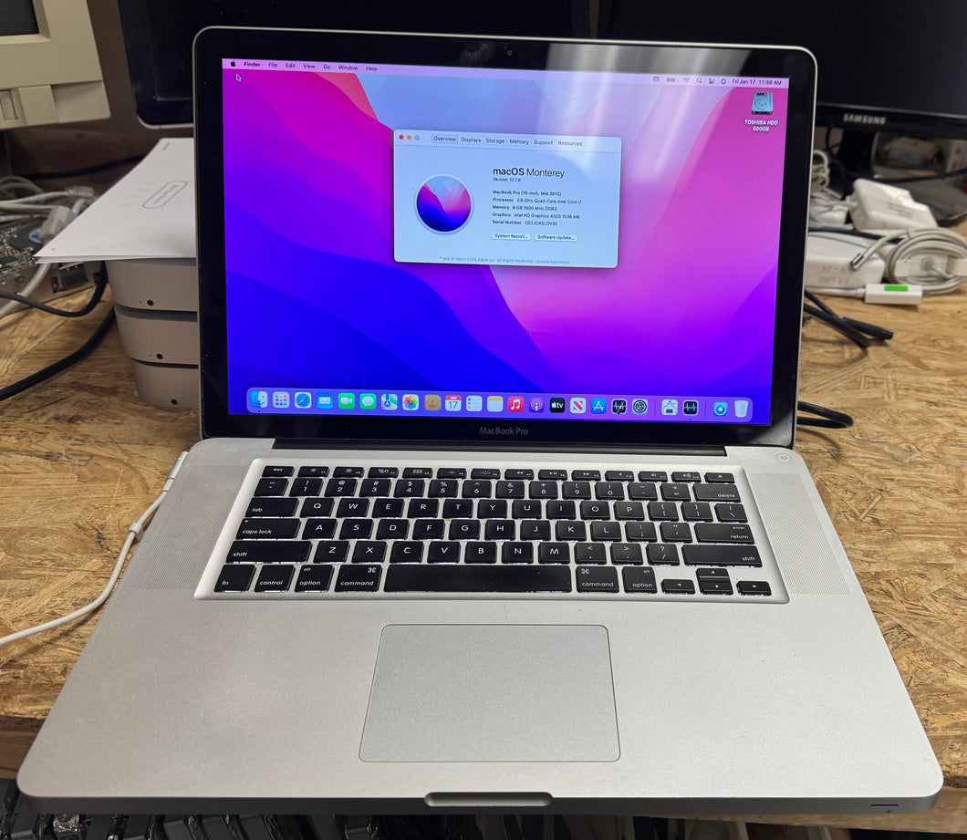 Apple MacBook Pro 15-inch September 2012 2.6GHz Quad-Core Intel Core i7 (MD104LL/A)