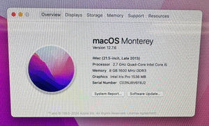 Apple iMac 21.5-inch Late 2013 2.7GHz Quad-Core Intel Core i5 (ME086LL/A)