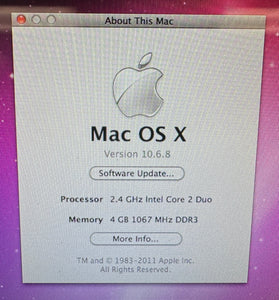 Apple MacBook 13-inch Mid 2010 2.4GHz Intel Core 2 Duo (MC516LL/A)