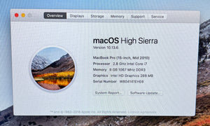 Apple MacBook Pro 15-inch Mid 2010 2.8GHz Intel Core i7 (MC847LL/A)