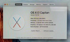 Apple iMac 24-inch December 2007 2.4GHz Intel Core 2 Duo (MA878LL/A)