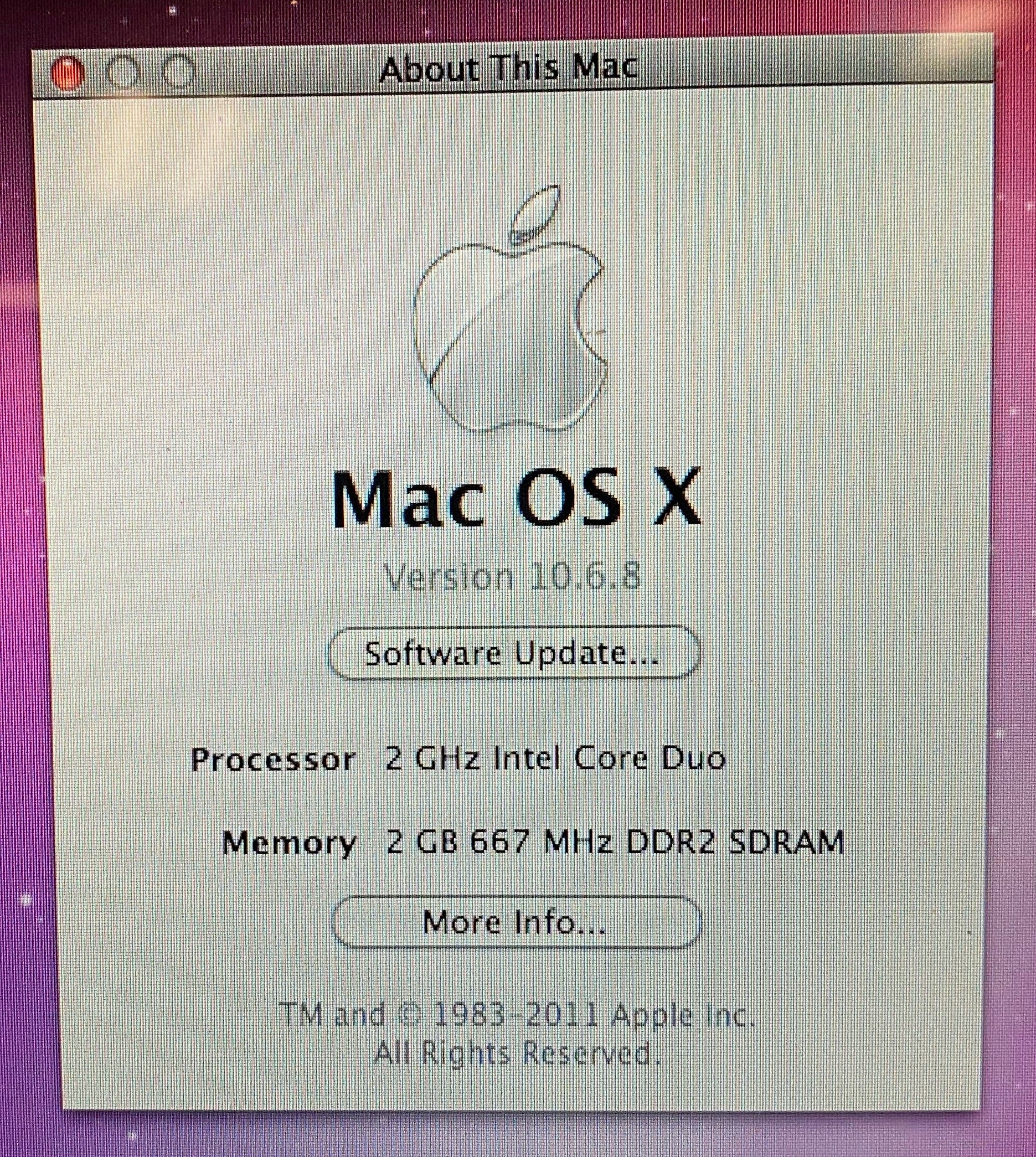 Apple MacBook Pro 15-inch Glossy June 2006 2GHz Intel Core Duo