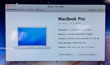 Apple MacBook Pro 15-inch Mid/Late 2007 2.2GHz Intel Core 2 Duo (MA895LL)