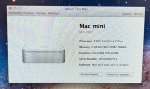 Apple Mac mini Mid 2007 2GHz Intel Core 2 Duo (MB139LL/A)