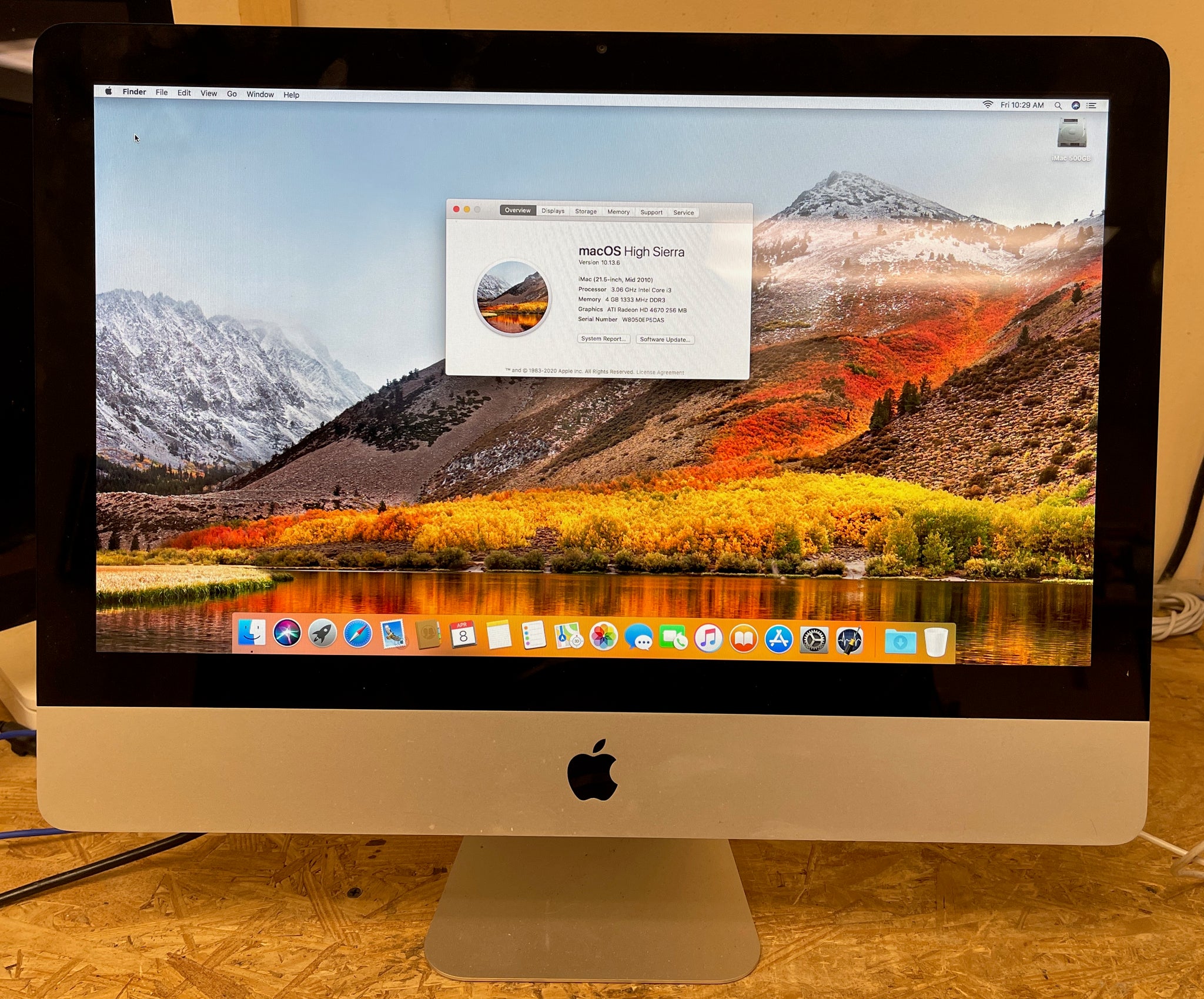 Apple iMac 21.5-inch Mid 2010 3.06GHz Intel Core i3 (MC508LL/A 