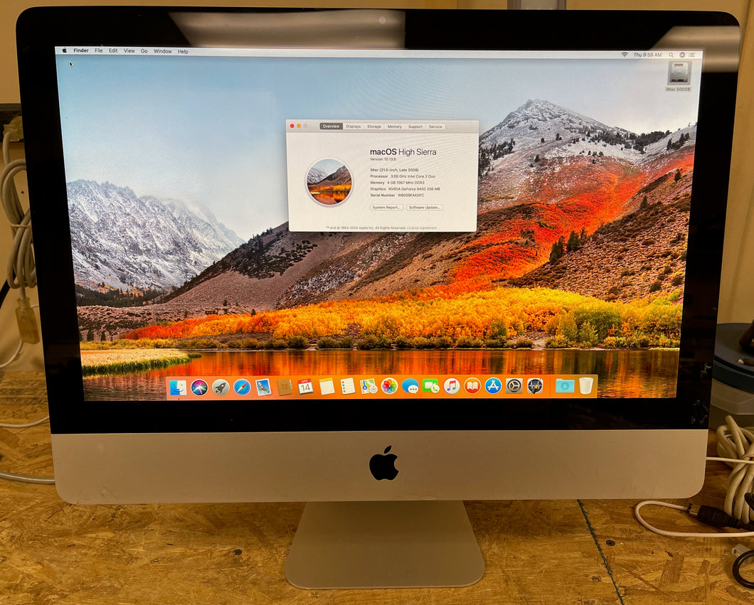 Apple iMac 21.5-inch Late 2009 3.06GHz Intel Core 2 Duo