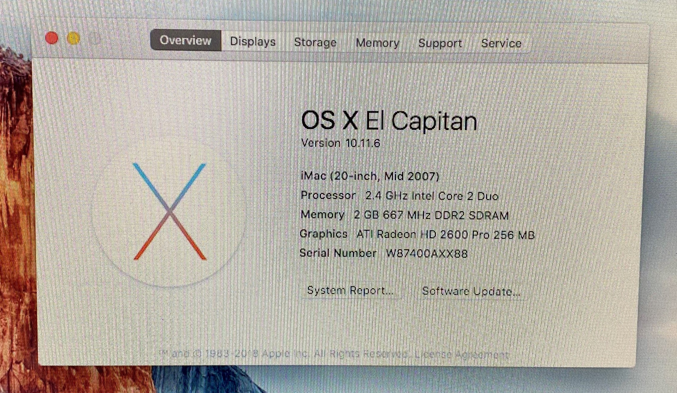 Apple iMac 20-inch Mid 2007 2.4GHz Intel Core 2 Duo (MA877LL