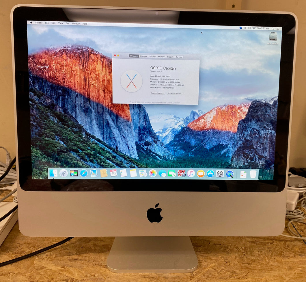 Apple iMac 20-inch October 2007 2.4GHz Intel Core 2 Duo (MA877LL)