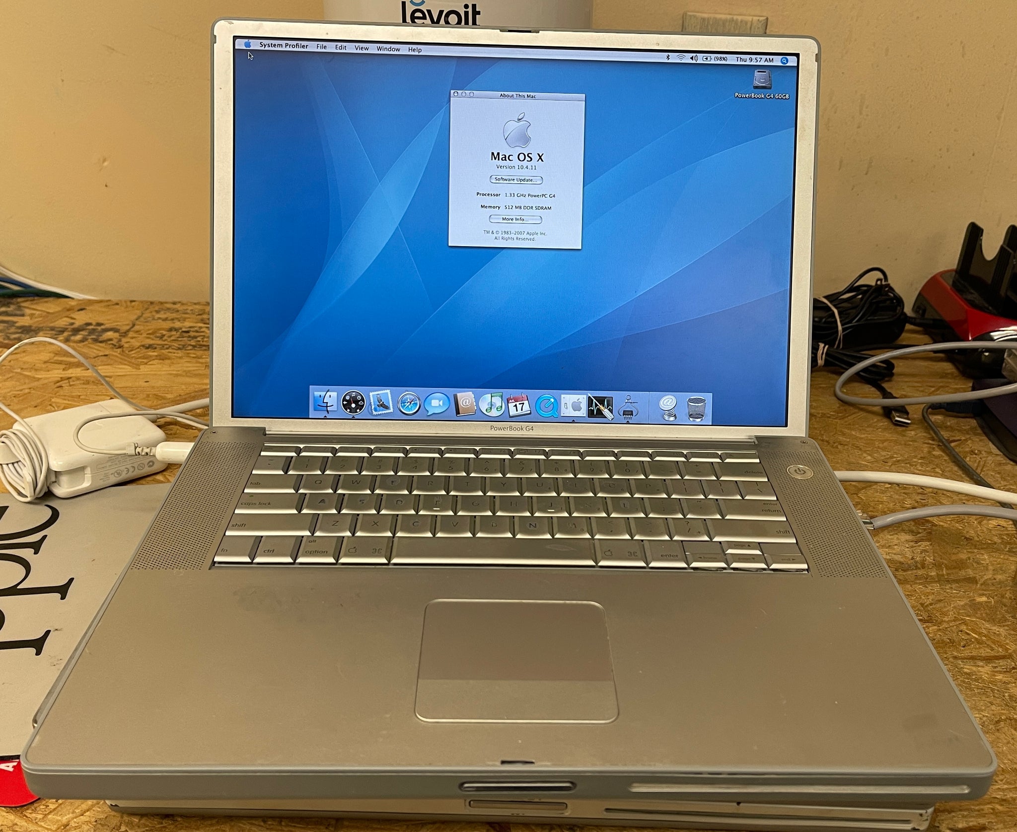 Apple PowerBook G4 15インチ メモリ増設 箱・付属品あり - Mac