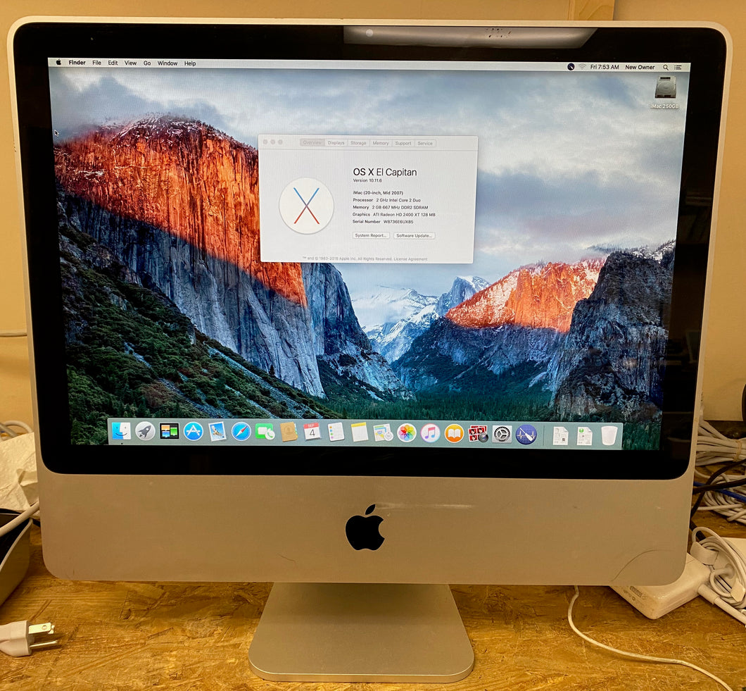 Apple iMac 20-inch September 2007 2GHz Intel Core 2 Duo (MA876LL)